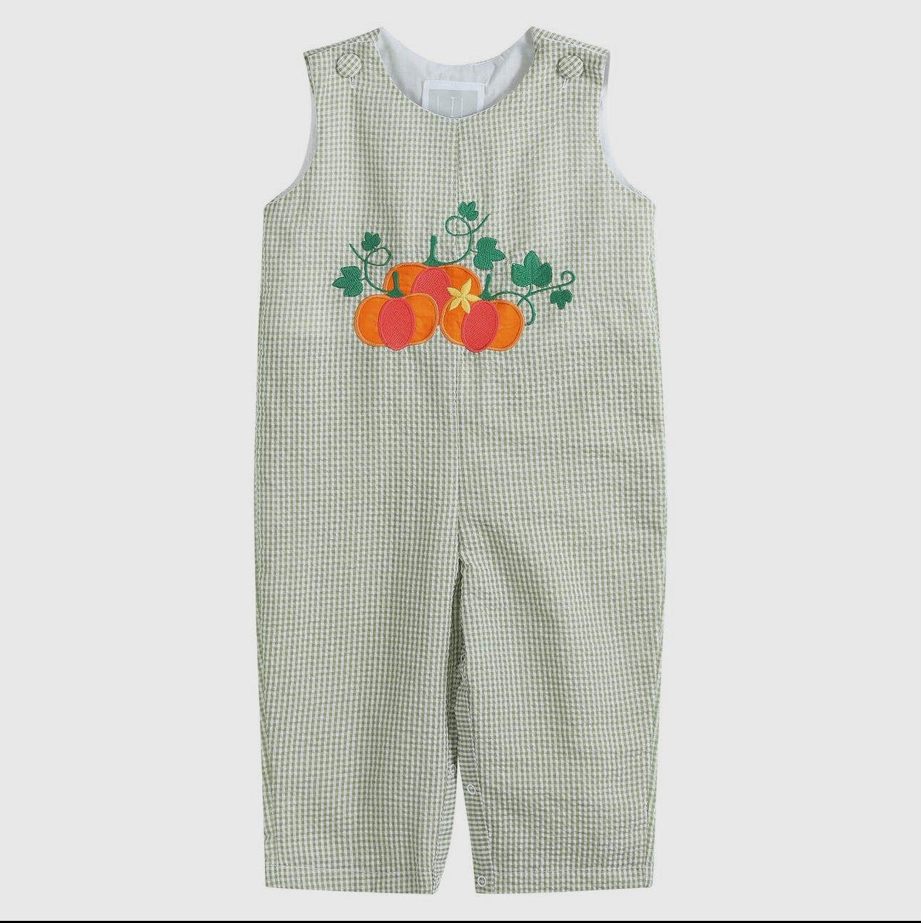 Green Gingham Pumpkin