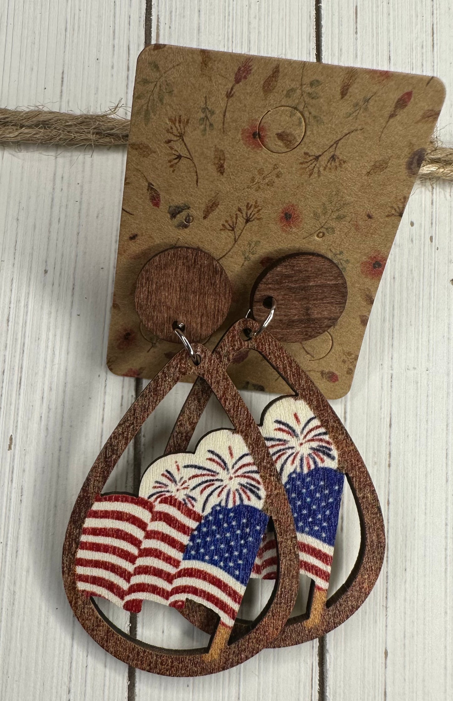 Flag and Fireworks