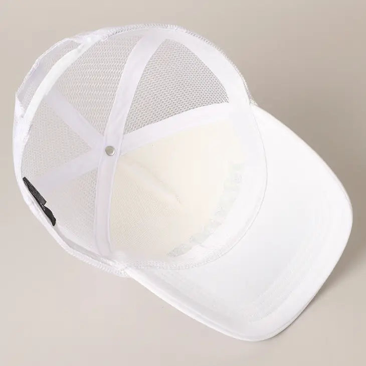 Mama Chenille Letter Patch Trucker Hat in Three Colors
