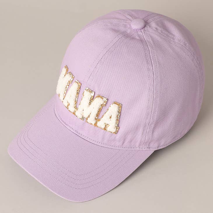 Mama Chenille Letter Patch Baseball Cap in Five Colors