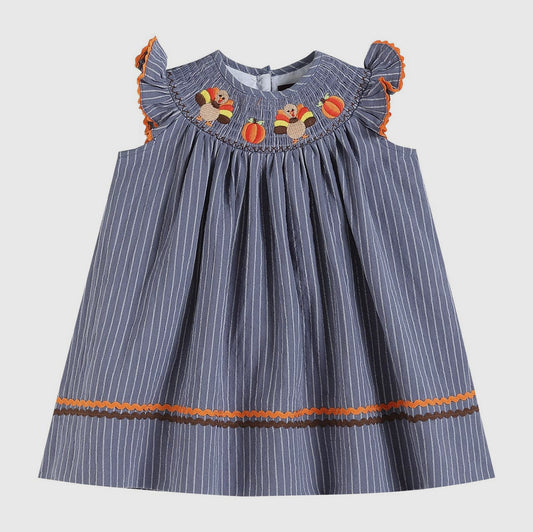 Blue Grey Turkey Dress