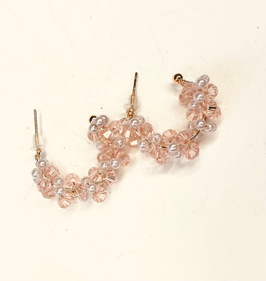 Crystal flower hoop