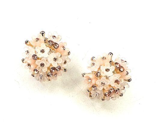 Crystal flower stud